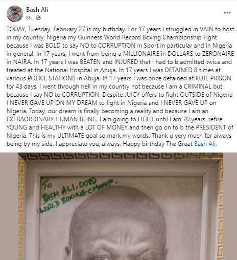 "In 17 years, I went from being a millionaire in dollars to zeronaire in naira" Former boxer, Bash Ali reflects on his life as he marks birthday