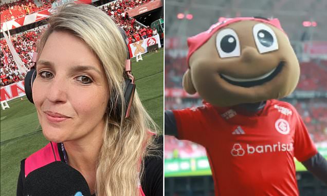 Football mascot is accused of s3xual harassment by a female reporter, who claims the man inside 