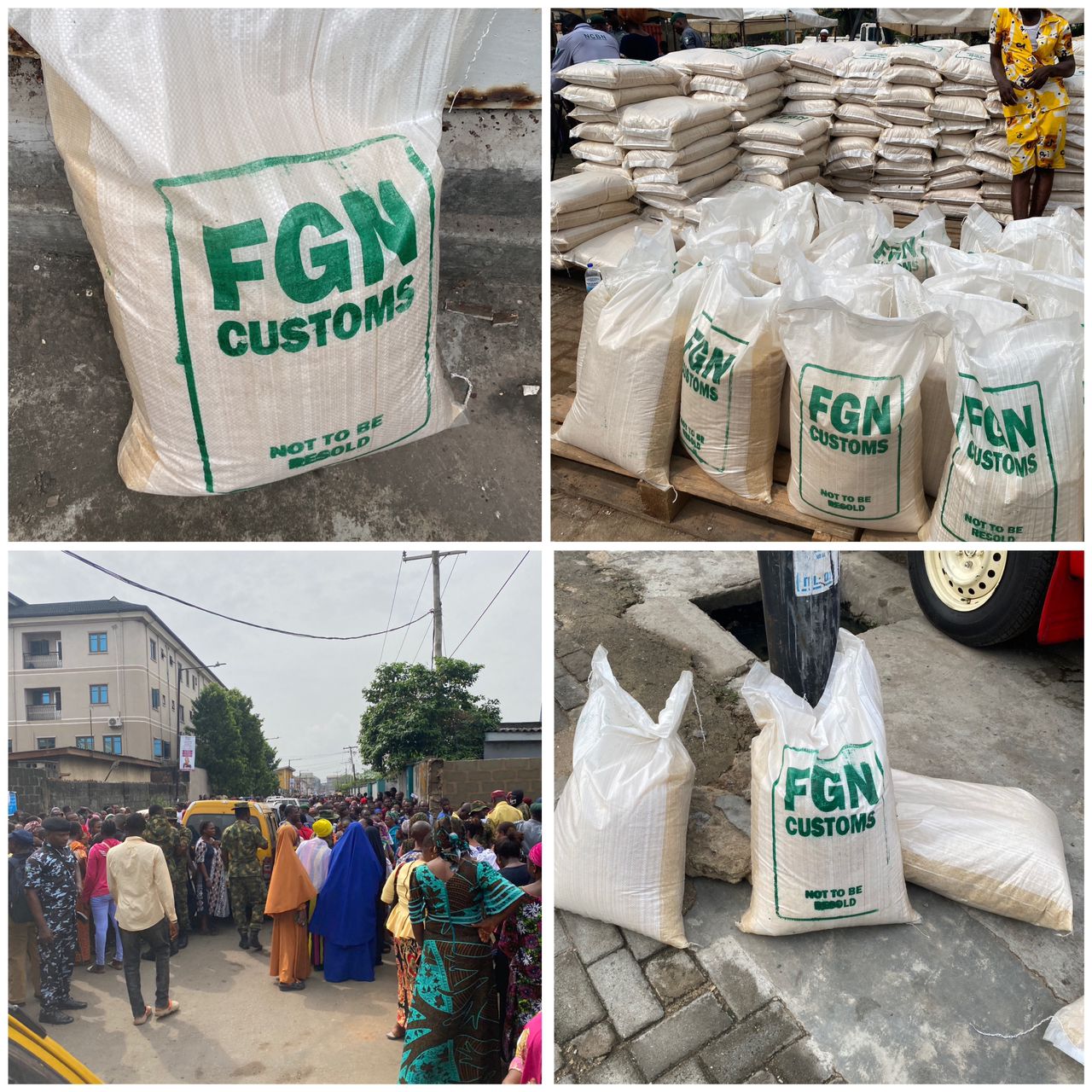 Hunger: Customs begins sale of seized bags of rice