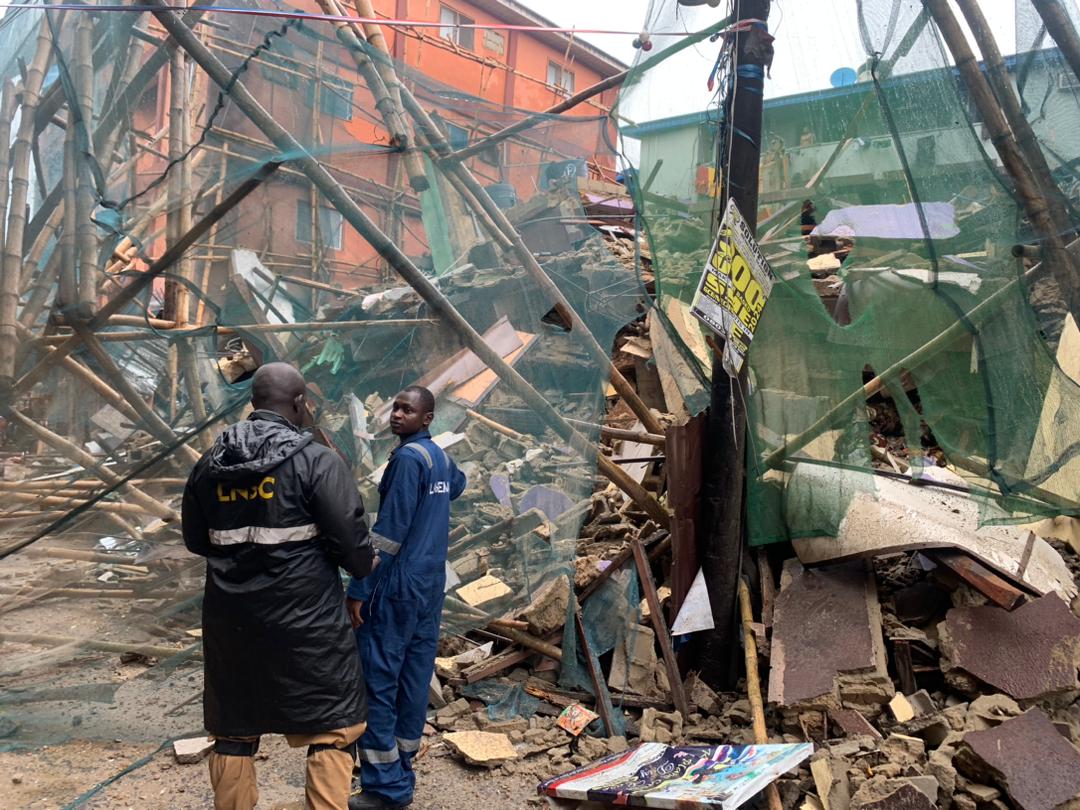 Three-storey building collapses in Lagos