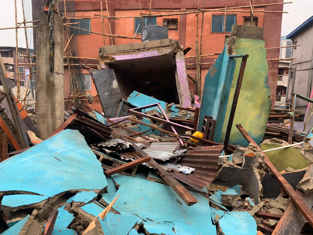 Three-storey building collapses in Lagos