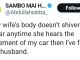 American woman slams Nigerian man for saying he has failed as a husband if his wife’s body doesn’t shiver in fear anytime she hears the sound of his car