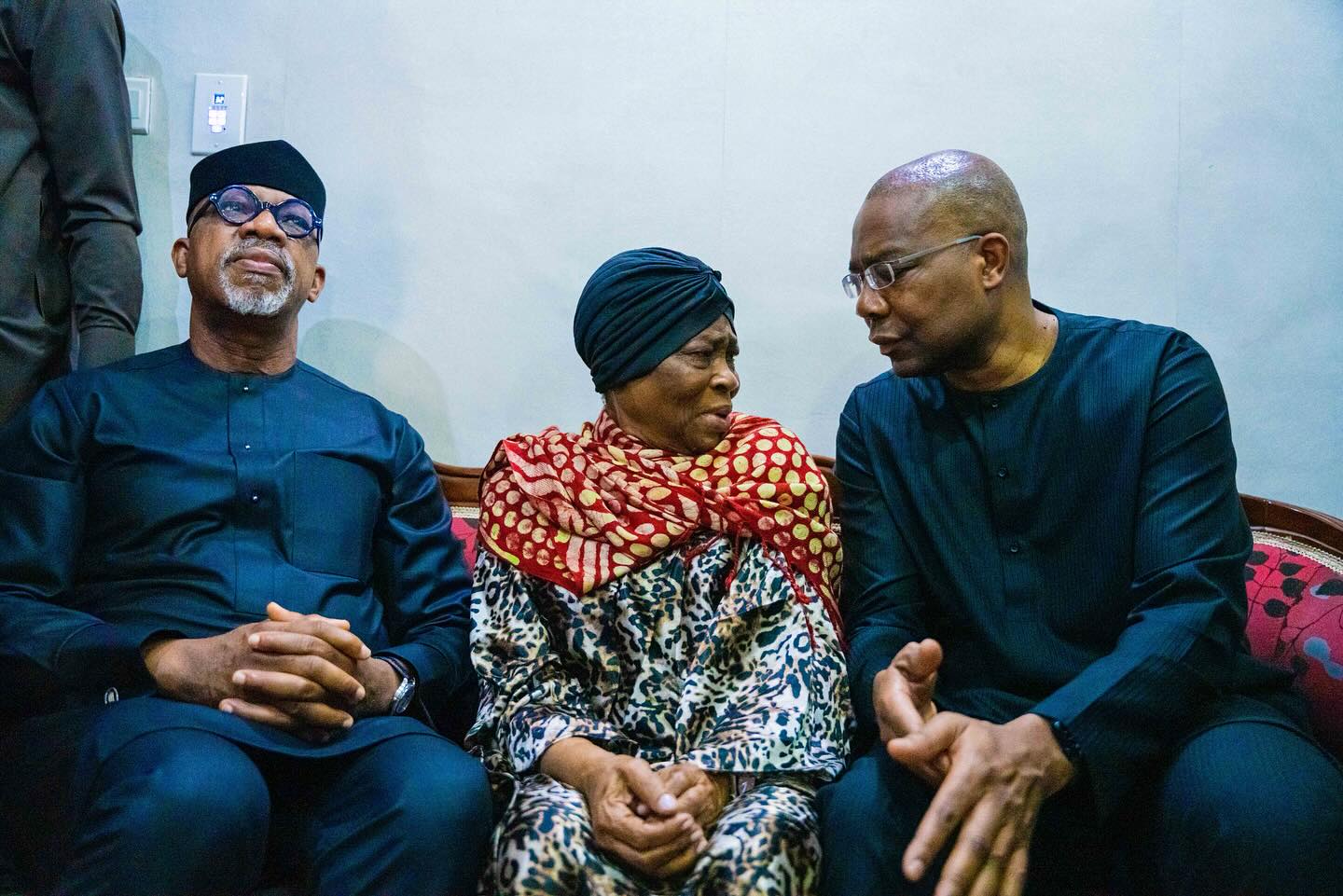 Aliko Dangote, Aig-Imokhuede, Gov Dapo Abiodun, Pat Utomi, Atedo Peterside, others pay late Herbert Wigwe?s parents a condolence visit  (photos)