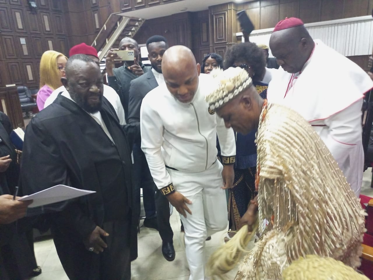 Nnamdi Kanu appears in court as trial resumes (photos)