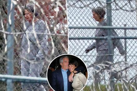 Socialite Ghislaine Maxwell photographed jogging inside prison