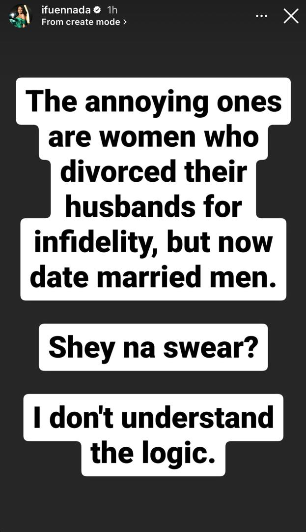 ?I can never understand girls who knowingly date married men??- BBNaija?s Ifuennada writes