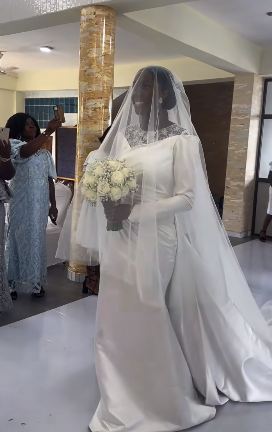 First photos and videos from the church wedding of gospel artiste, Moses Bliss, and his Ghanaian bride, Marie Wiseborn