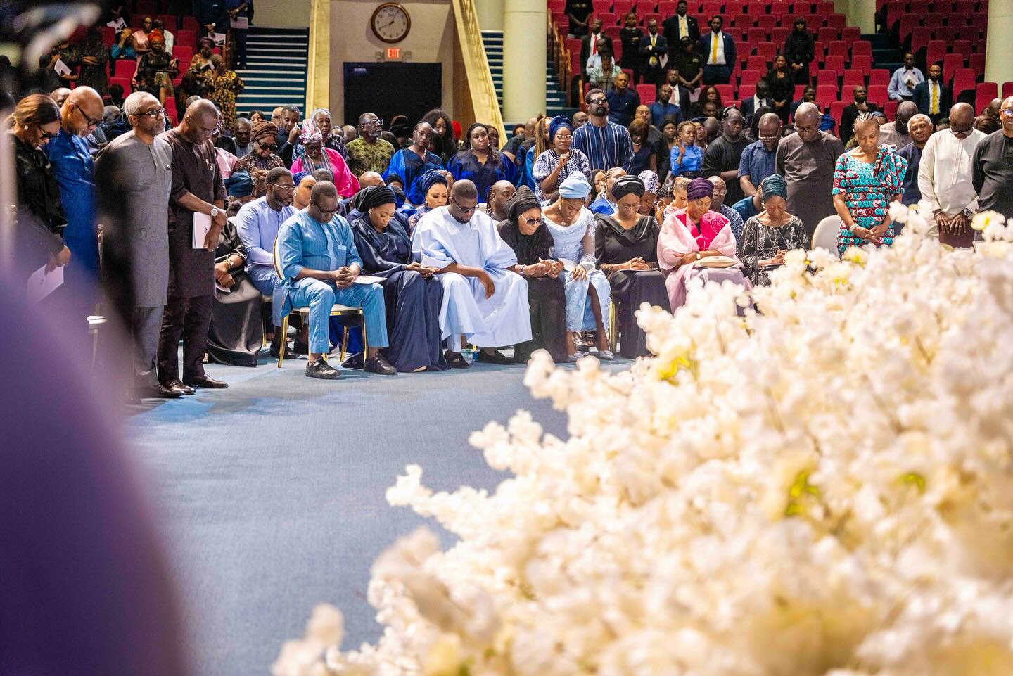 Photos from the service of songs for former NGX boss, Bimbo Ogunbanjo, who died in helicopter crash that claimed the life of Herbert Wigwe