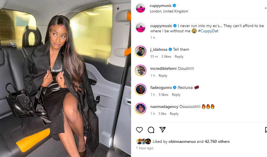 They can?t afford to be where I be without me - DJ Cuppy shades her exes