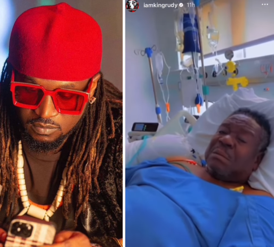 Singer Paul Okoye aka Rudeboy shares video of late Mr Ibu on his sick bed praying for him and appreciating him while he was ill