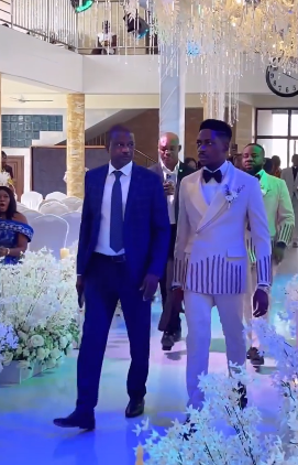 First photos and videos from the church wedding of gospel artiste, Moses Bliss, and his Ghanaian bride, Marie Wiseborn