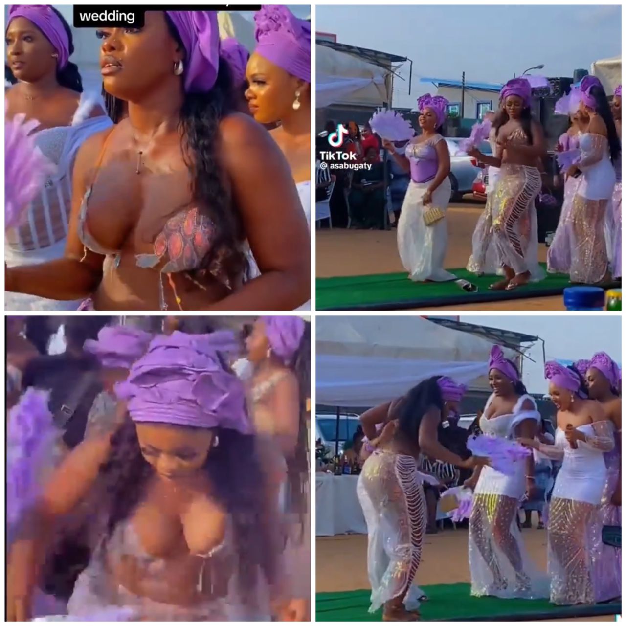 See the video of bridesmaids dancing at a wedding that has got social media users talking