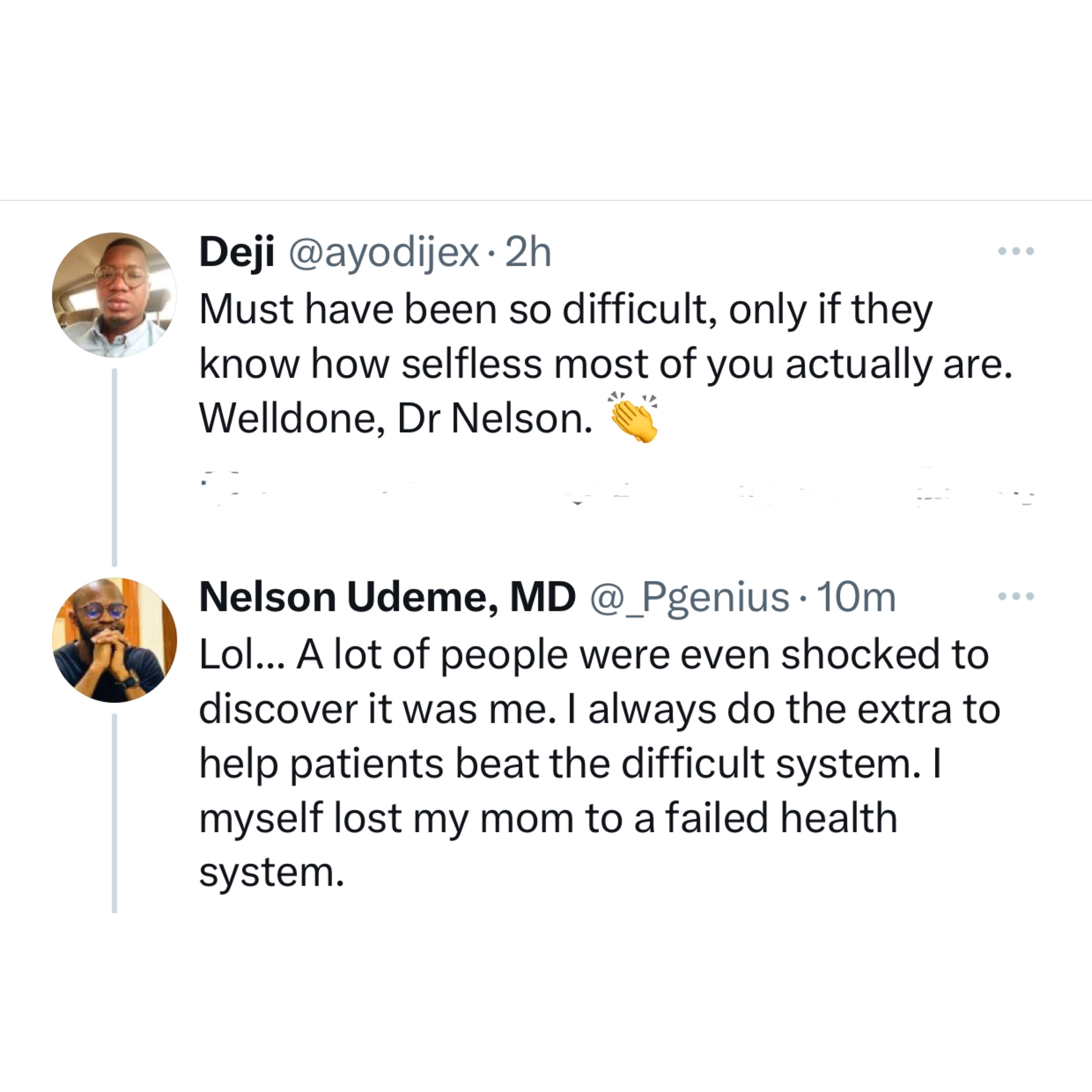 Doctors are not objects to vent systemic frustrations upon - Nigerian doctor writes after a man who assaulted him following the death of his mum apologizes to him on a national daily