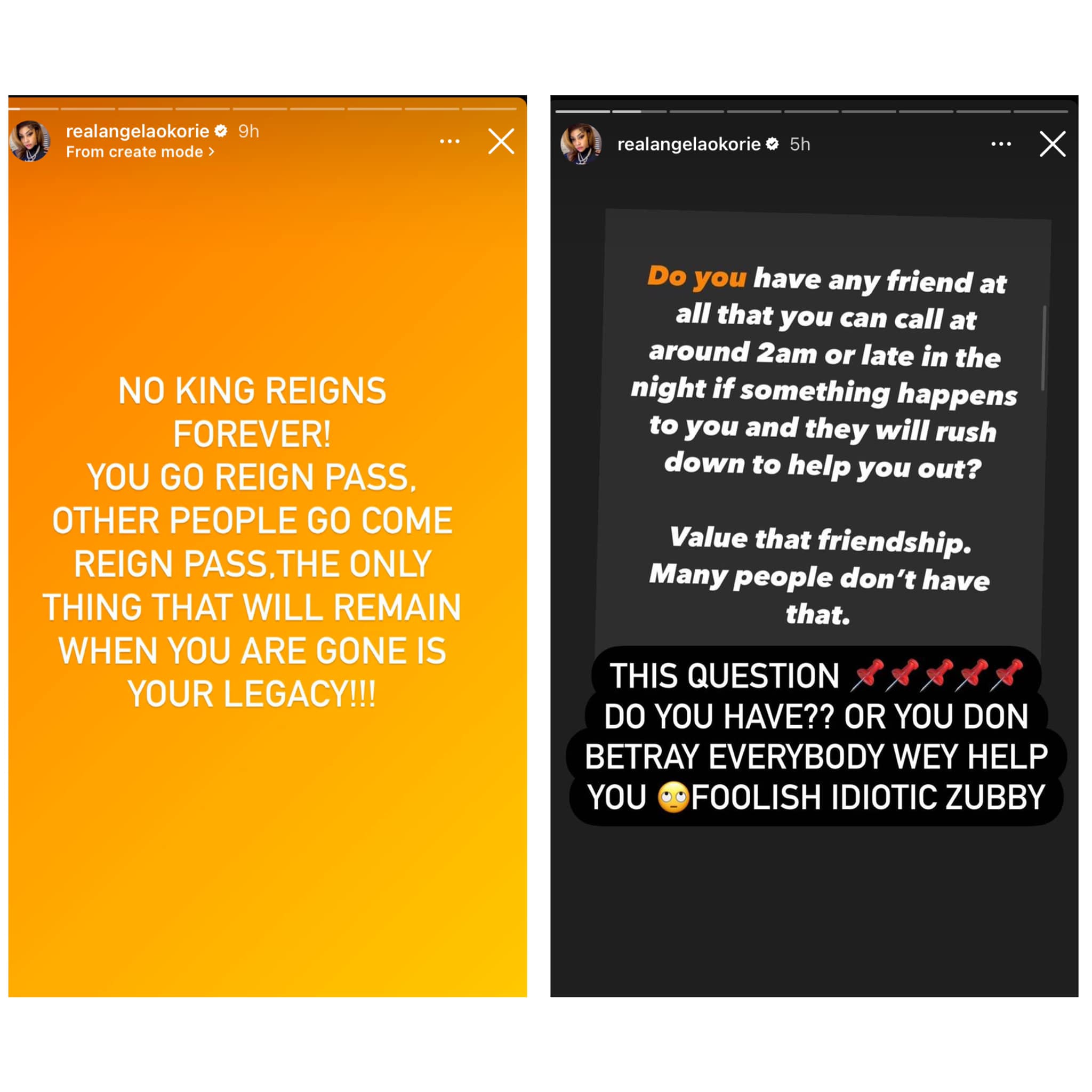 You don?t celebrate people when they are alive or when they win, everyone knows you?re wicked - Actress Angela Okorie drags colleague, Zubby Michael