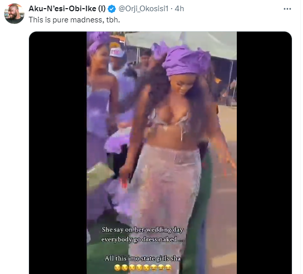 See the video of bridesmaids dancing at a wedding that has got social media users talking