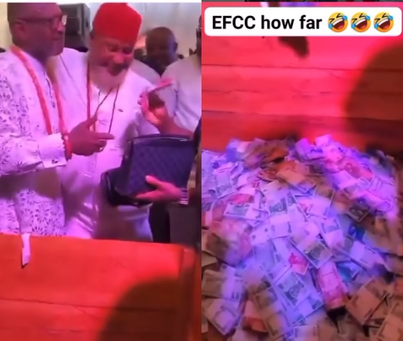 Celebrant devices new means for his guests to spray him money at his party