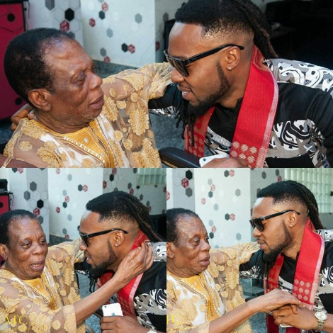 "God gives. God takes," Flavour writes as he loses dad