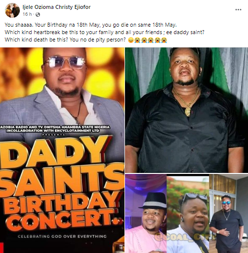 Popular MC, Dady Saints, dies on the day of his birthday party