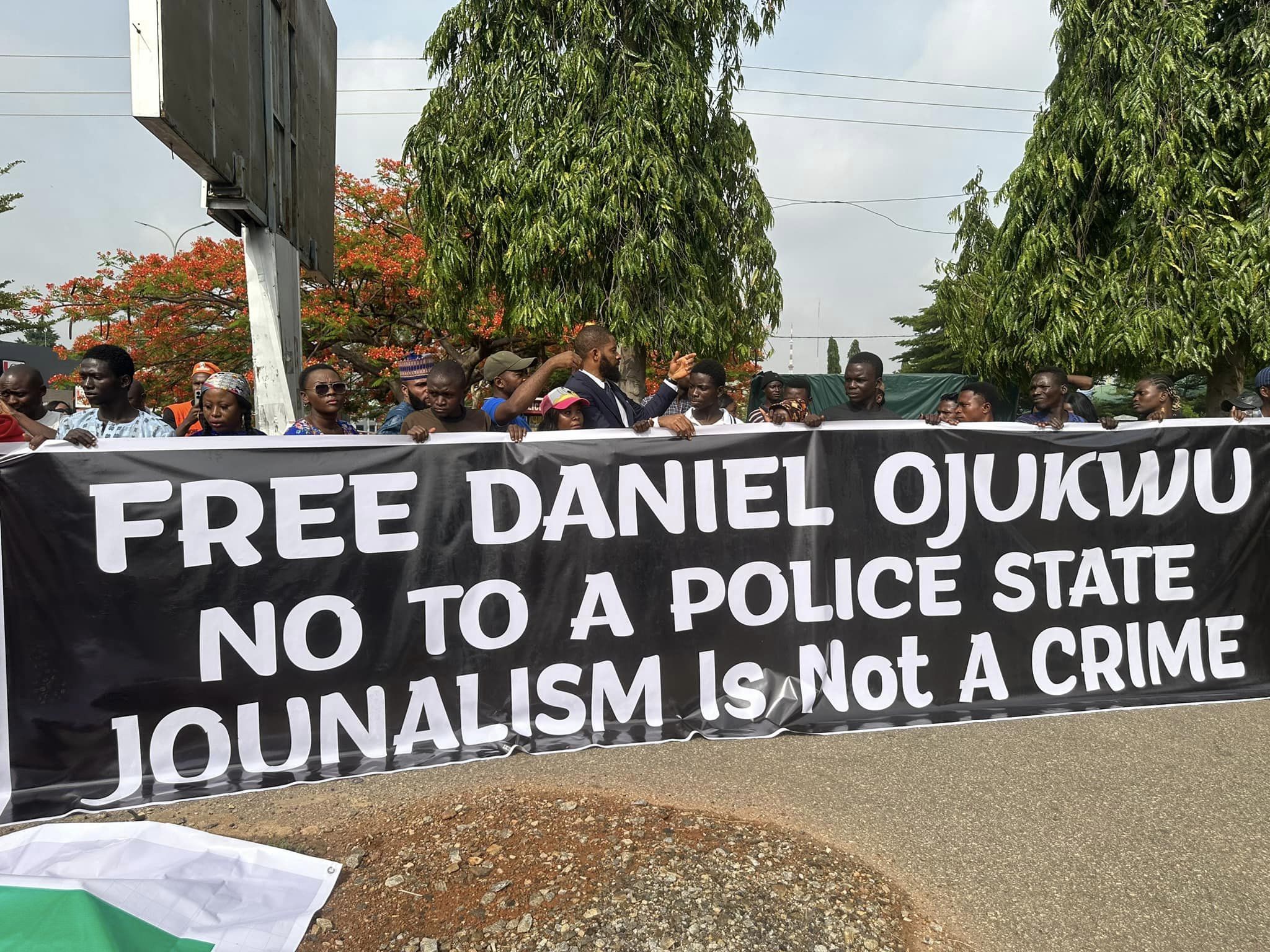 Alleged cyber crime: Groups storm police headquarters in Abuja, demand release of detained journalist, Daniel Ojukwu