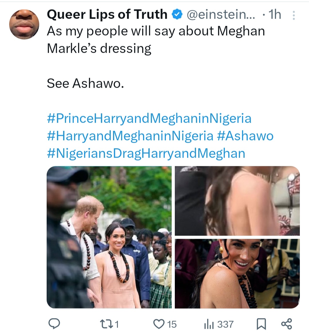 Meghan Markle called out for dressing "inappropriately" to visit a school in Nigeria