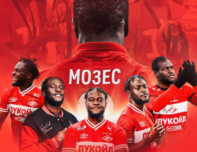 Russian club Spartak Moscow announce departure of Victor Moses