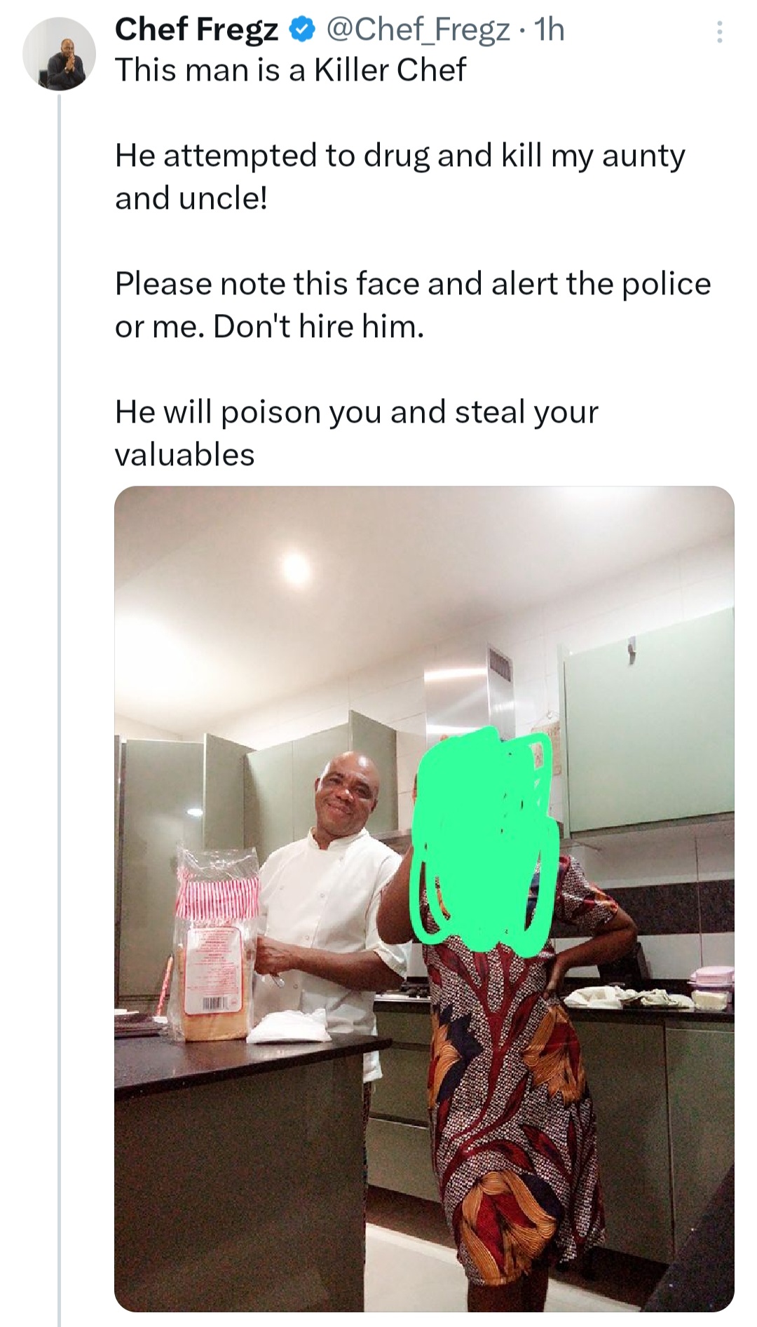 Chef Fregz calls out his colleague; accuses him of trying to kill his uncle and aunt