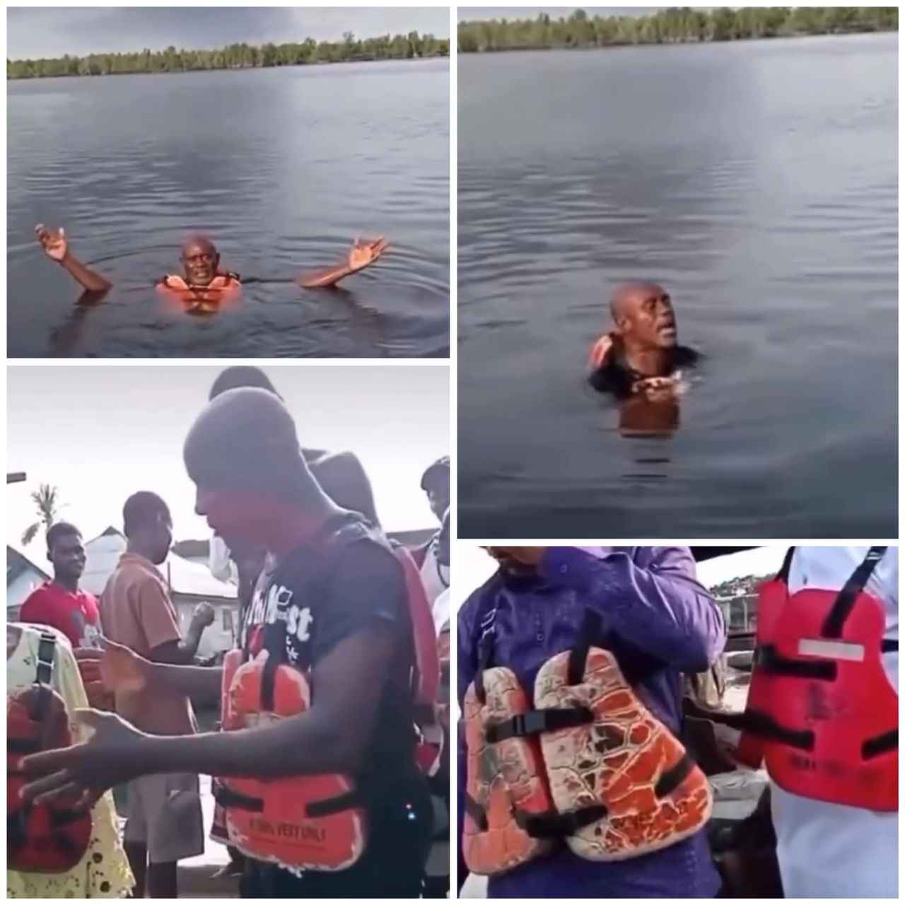 Bakana Marine Diver lectures his passengers on the use of safety life jacket (video)