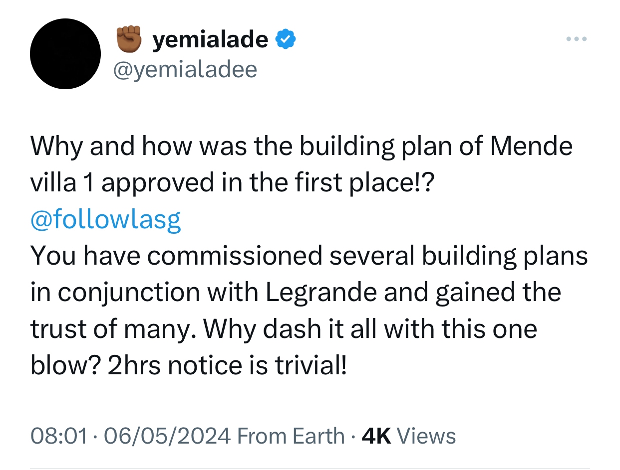 ?Thank you for giving us reasons not to invest in Lagos real estate. Start refunding legal buyers atleast - Singer Yemi Alade continues to tackle Lagos state govt