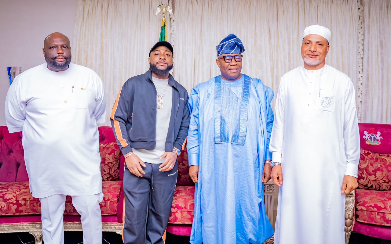 Akpabio receives Afrobeat star Davido on courtesy visit, tasks Nigerian Music artists on high ethics