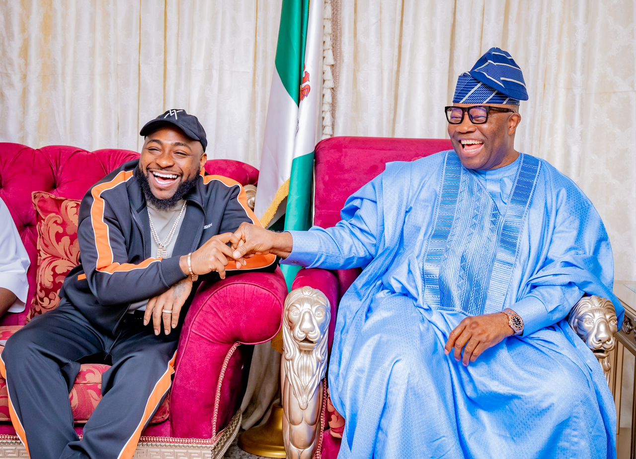 Akpabio receives Afrobeat star Davido on courtesy visit, tasks Nigerian Music artists on high ethics