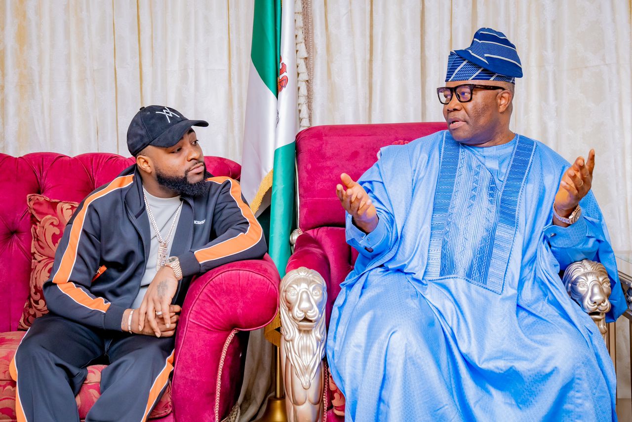 Akpabio receives Afrobeat star Davido on courtesy visit, tasks Nigerian Music artists on high ethics