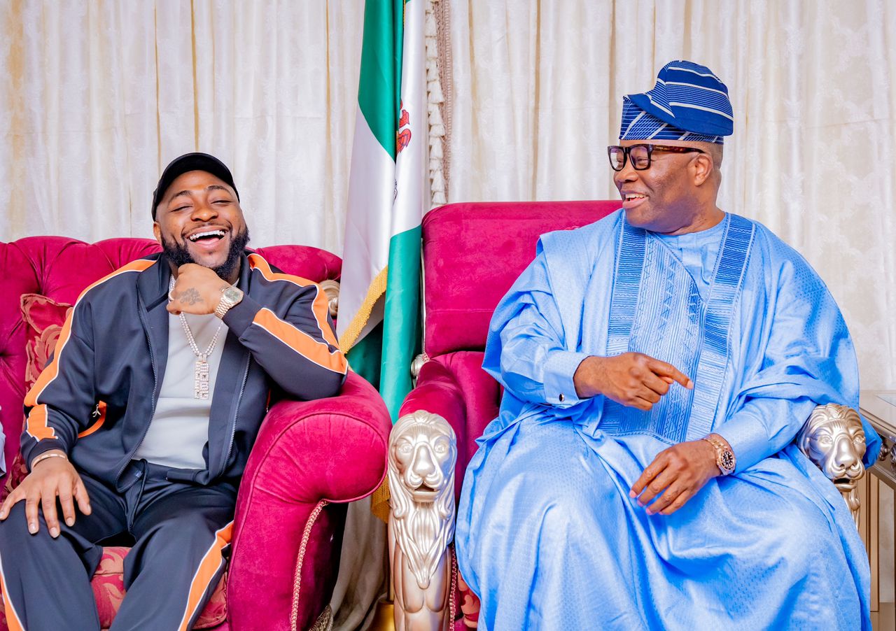 Akpabio receives Afrobeat star Davido on courtesy visit, tasks Nigerian Music artists on high ethics