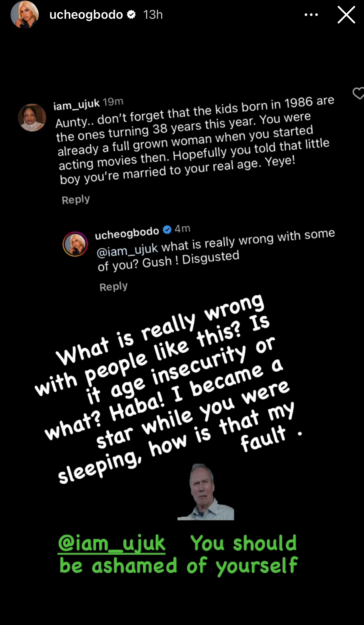 ?I became a star while you were sleeping?? actress Uche Ogbodo replies lady doubting she is 38