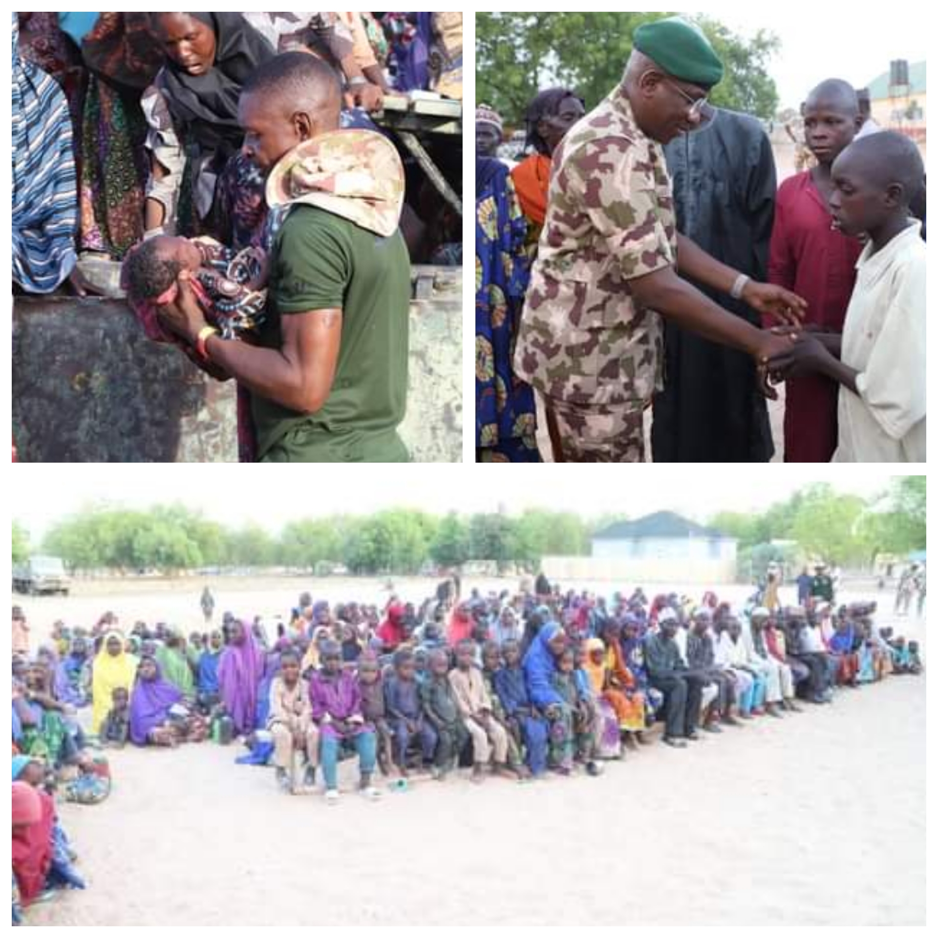 Sambisa forest operations: Nigerian Army hands over 350 rescued persons to Borno Government