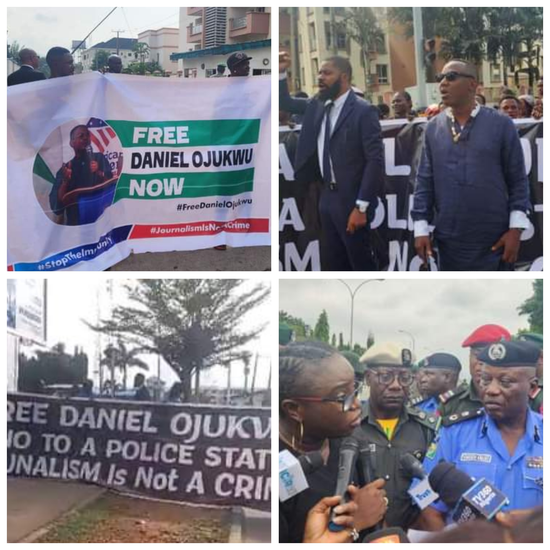 Alleged cyber crime: Groups storm police headquarters in Abuja, demand release of detained journalist, Daniel Ojukwu