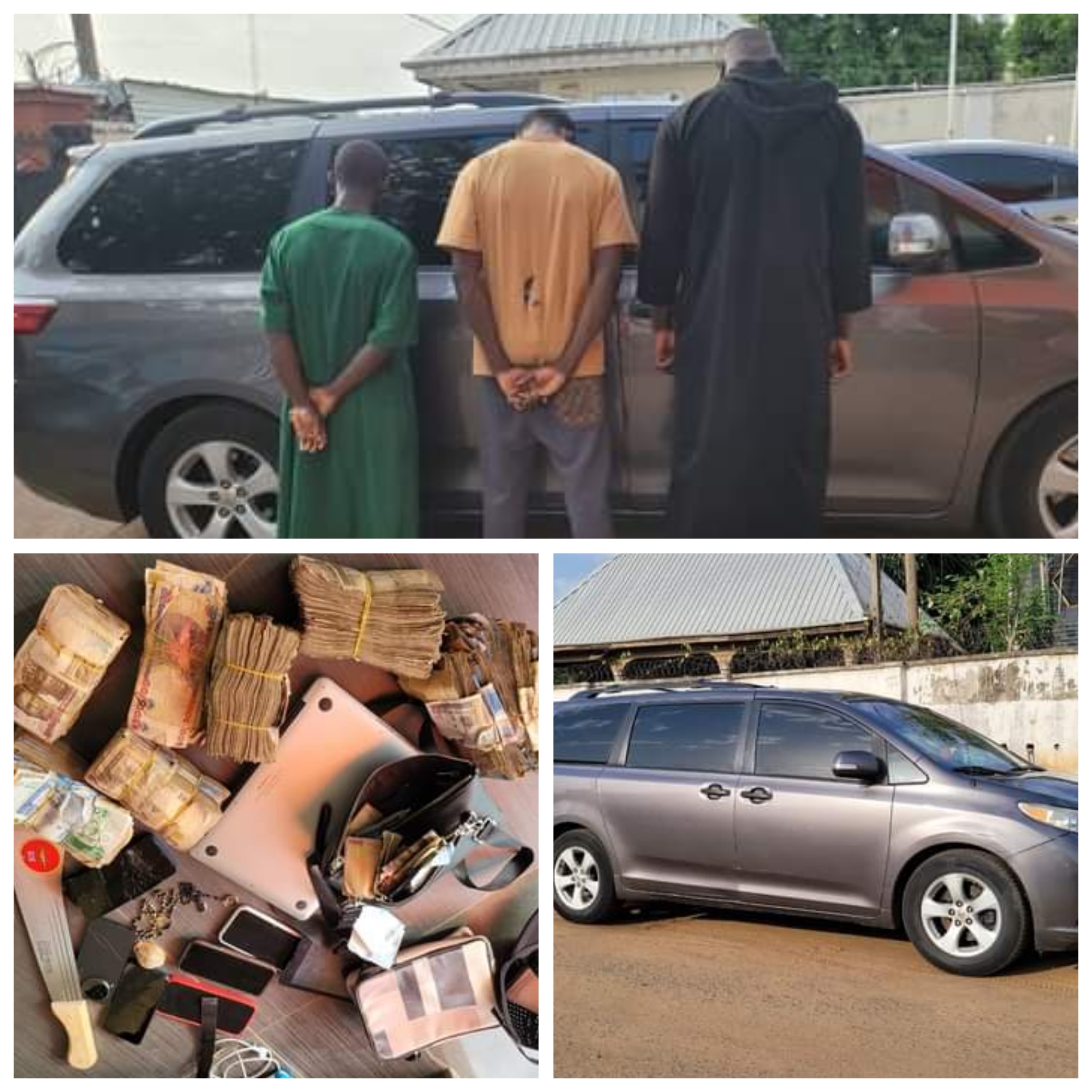 EFCC arrests three siblings for internet fraud in Makurdi; recovers N3.5m and car