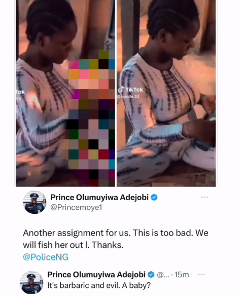 This is too bad. We will fish her out - Police PRO, Olumuyiwa Adejobi, reacts to trending video of woman feeding her baby alcohol