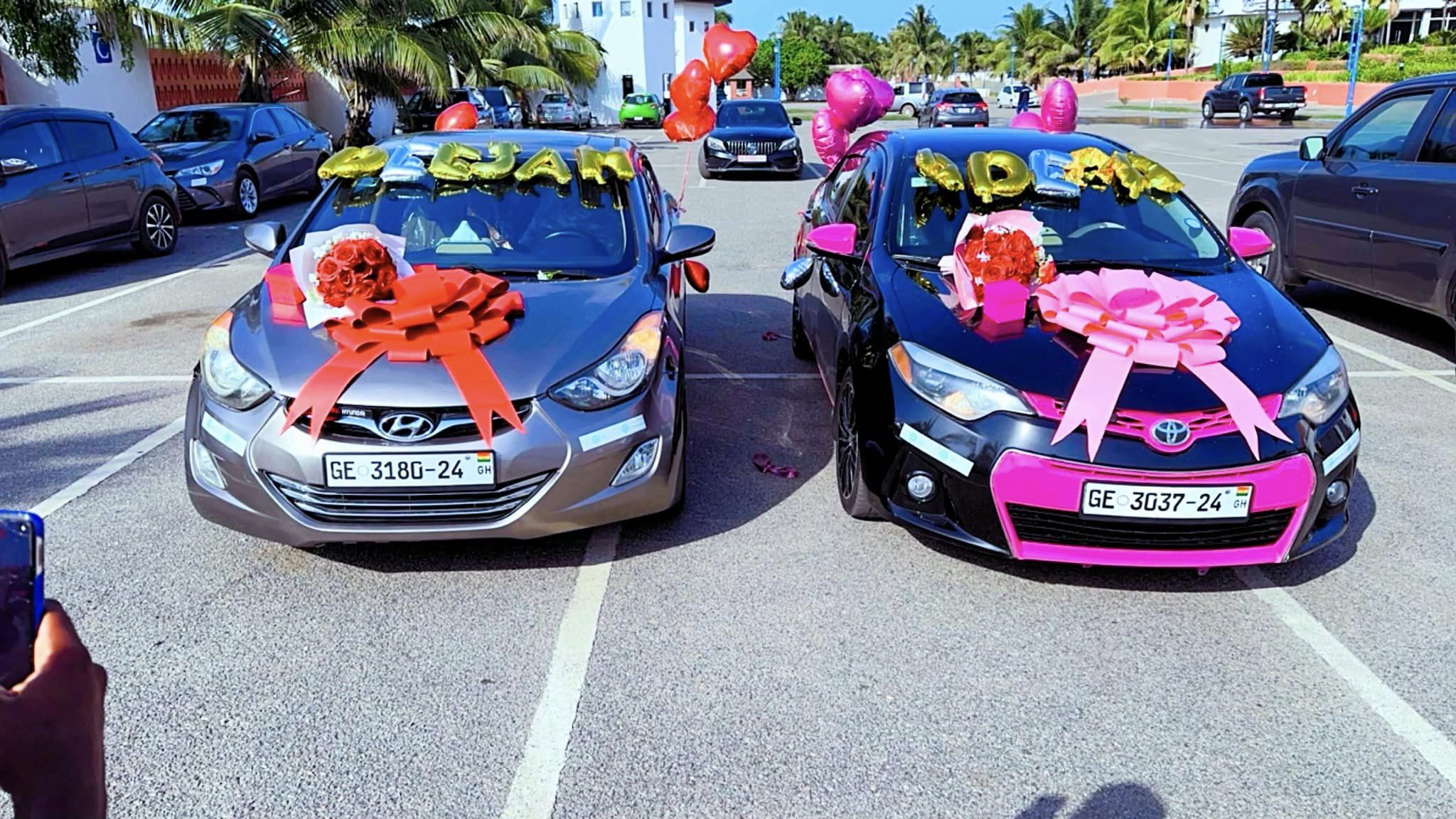 Polygamous Ghanaian man surprises his 2 wives with cars