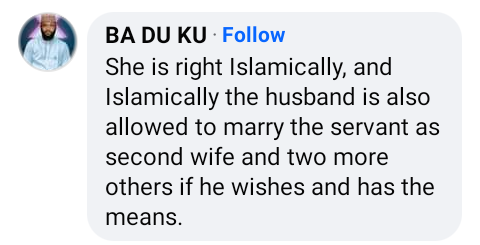 Islamically, a wife isn