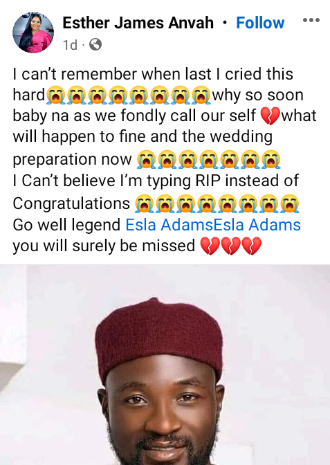 Friends and family mourn as Corps member dies in auto crash 6 days to his marriage introduction