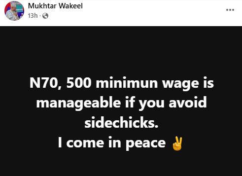 N70,500 minimum wage is manageable if you avoid side chicks - Veteran Nigerian journalist says